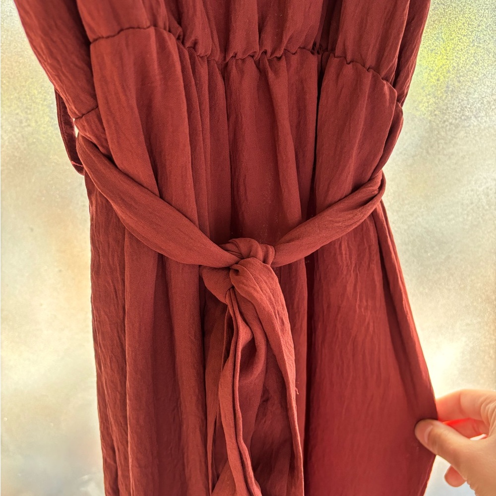 SHEIN Deep Red Maxi jumpsuit Large Women’s - Picture 3 of 4